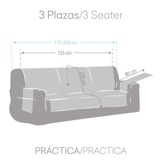 FUNDA SOFA SILVER