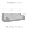FUNDA SOFA SILVER