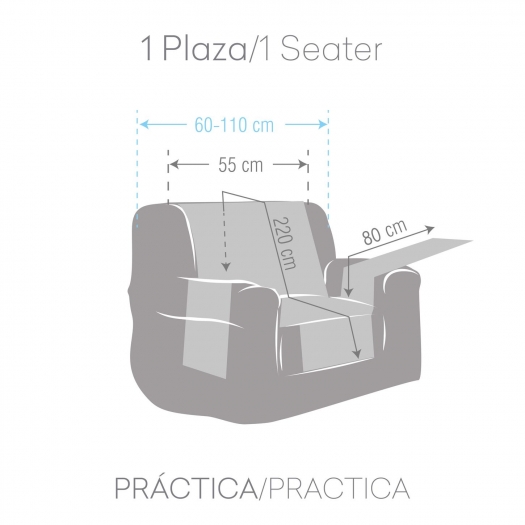 FUNDA SOFA AQUA